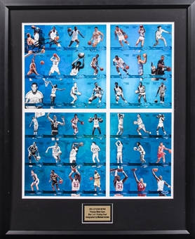 2011/12 Fleer Retro "Precious Metal Gems" Blue Printing 42-Card Proof Sheet Signed by Michael Jordan (#1/1) – In Impressive Framed Display (UDA)